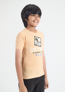 Luxor Boys Round Neck Tencil Jacquard Tees