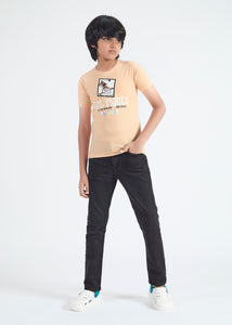 Luxor Boys Round Neck Tencil Jacquard Tees