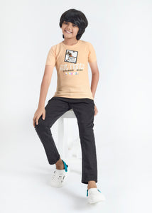 Luxor Boys Round Neck Tencil Jacquard Tees