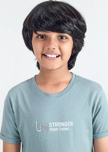 Hudson Boys Round Neck Tees - Blue Gray