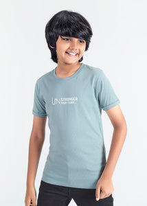 Hudson Boys Round Neck Tees - Blue Gray