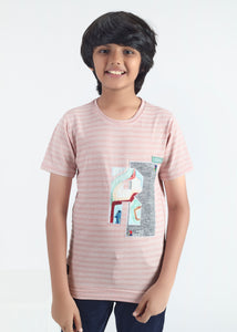 Luxor Boys Round Neck Tencil Jacquard Tees