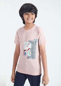 Luxor Boys Round Neck Tencil Jacquard Tees