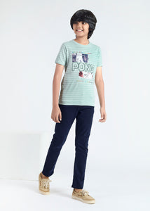 Luxor Boys Round Neck Tencil Jacquard Tees