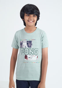 Luxor Boys Round Neck Tencil Jacquard Tees