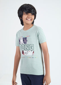 Luxor Boys Round Neck Tencil Jacquard Tees