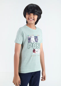 Luxor Boys Round Neck Tencil Jacquard Tees
