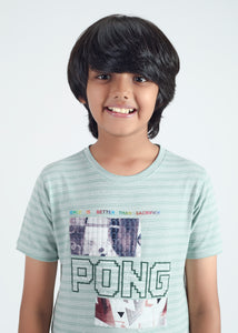 Luxor Boys Round Neck Tencil Jacquard Tees