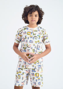 Brigs Boys T-Shirt & Shorts Co-ord Set - Off-White