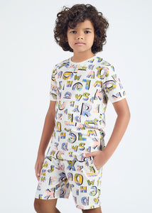 Brigs Boys T-Shirt & Shorts Co-ord Set - Off-White