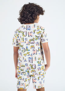 Brigs Boys T-Shirt & Shorts Co-ord Set - Off-White