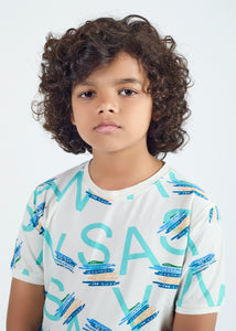 Brigs Boys T-Shirt & Shorts Co-ord Set - Aqua