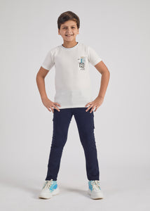 Kermit Boys Round Neck Tees - White