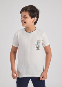 Kermit Boys Round Neck Tees - White