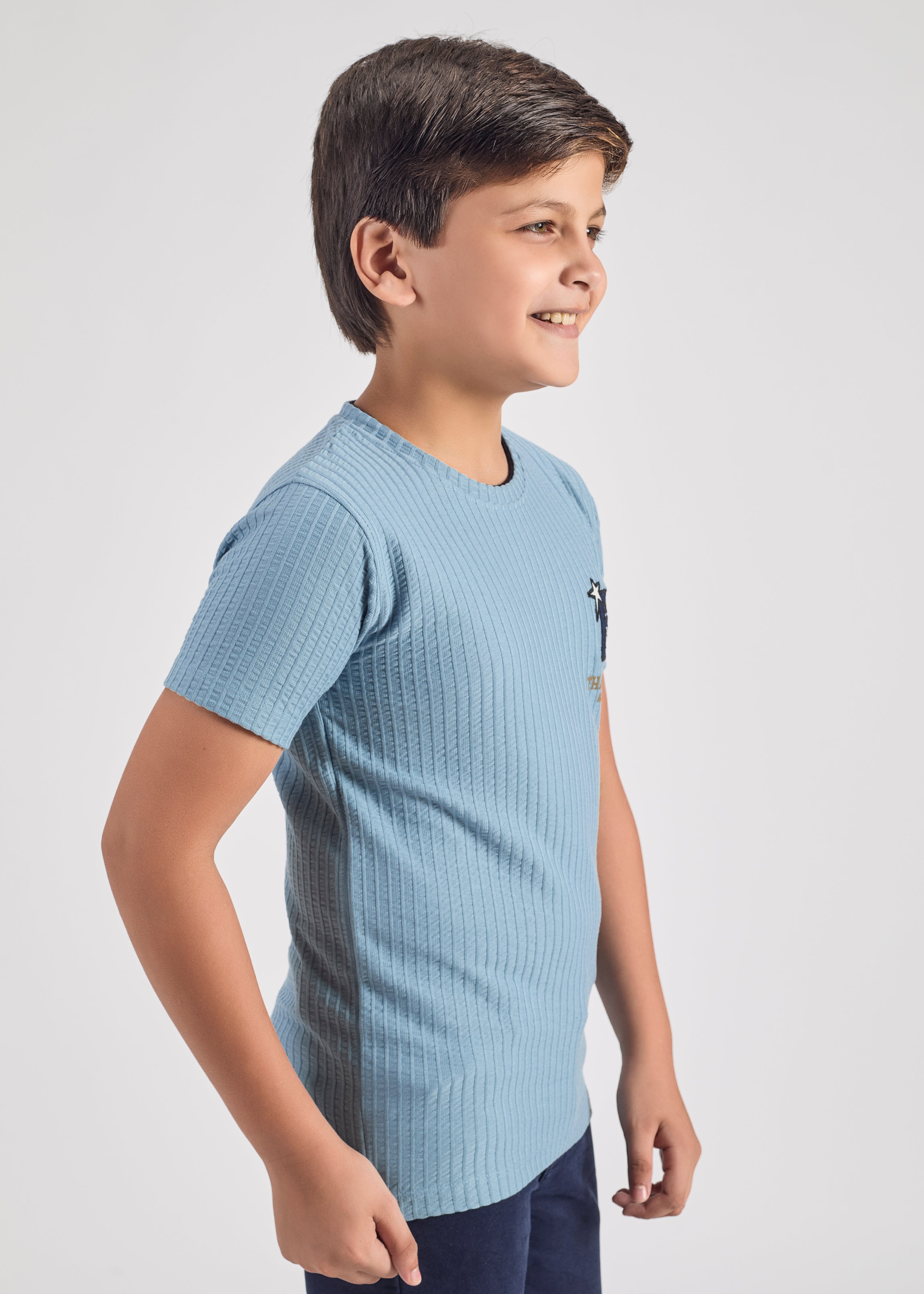 Kermit Boys Round Neck Tees - Light Blue.