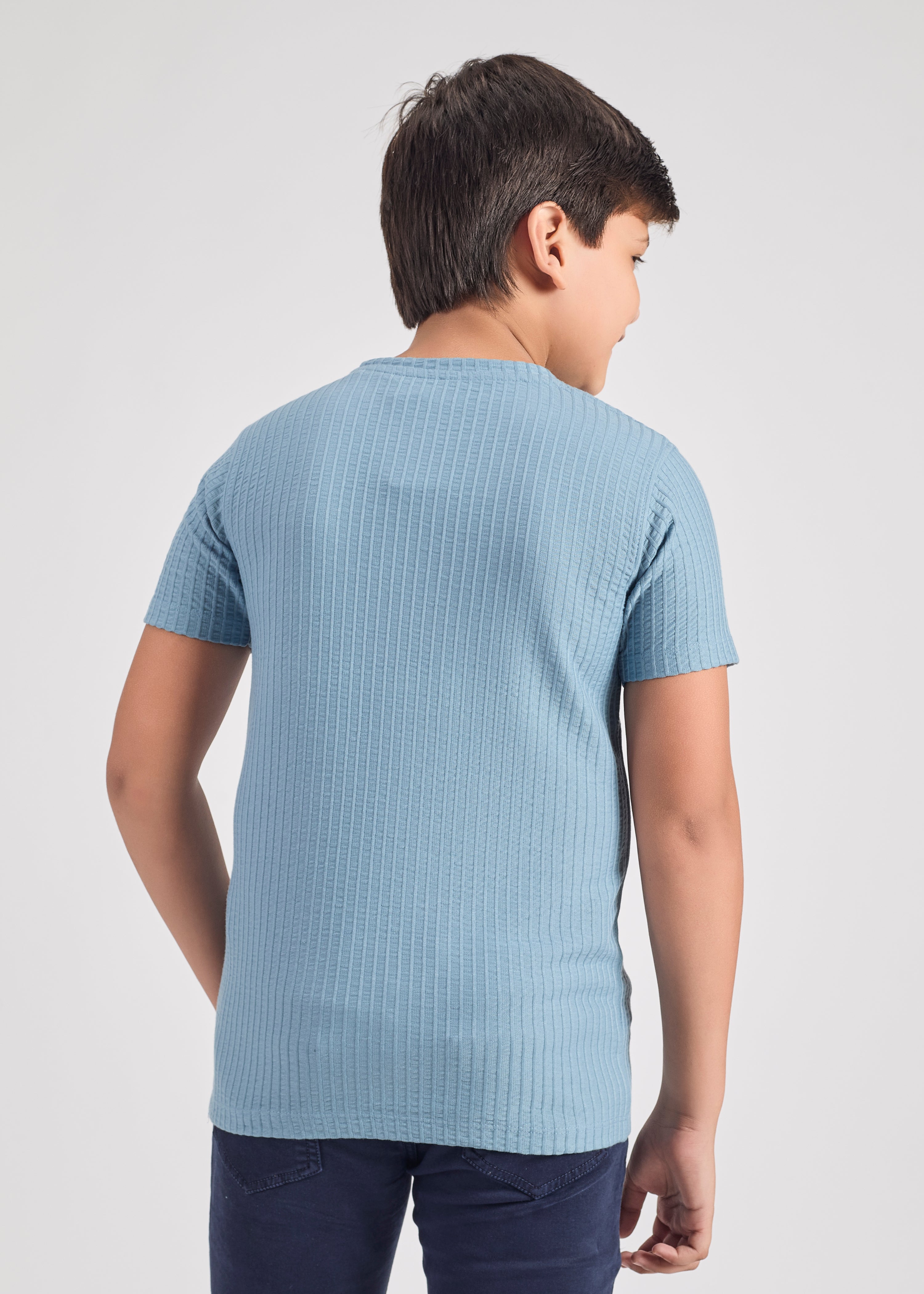 Kermit Boys Round Neck Tees - Light Blue.