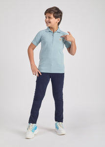 Curtis Boys Half Sleeve Zipper Polo Tees