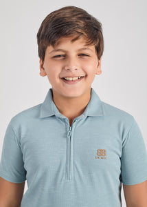 Curtis Boys Half Sleeve Zipper Polo Tees