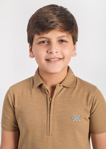 Curtis Boys Half Sleeve Zipper Polo Tees