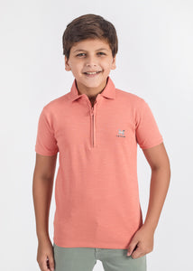 Curtis Boys Half Sleeve Zipper Polo Tees