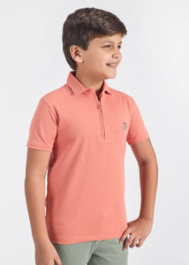 Curtis Boys Half Sleeve Zipper Polo Tees