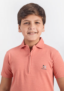 Curtis Boys Half Sleeve Zipper Polo Tees