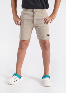 Taigun Boys Cut and Sew Shorts - Light Taupe Beige