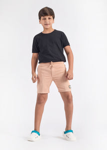 Taigun Boys Cut and Sew Shorts - Peach