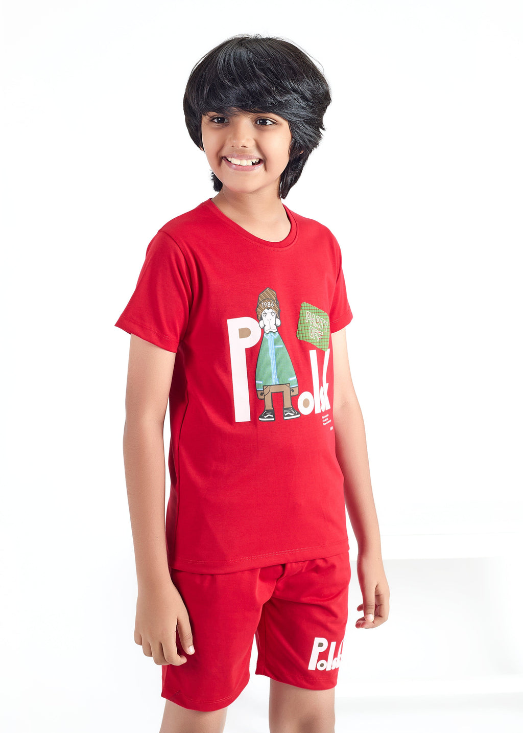 Hamleys Yall Boys T-Shirt & Shorts Co-ord Set - Red