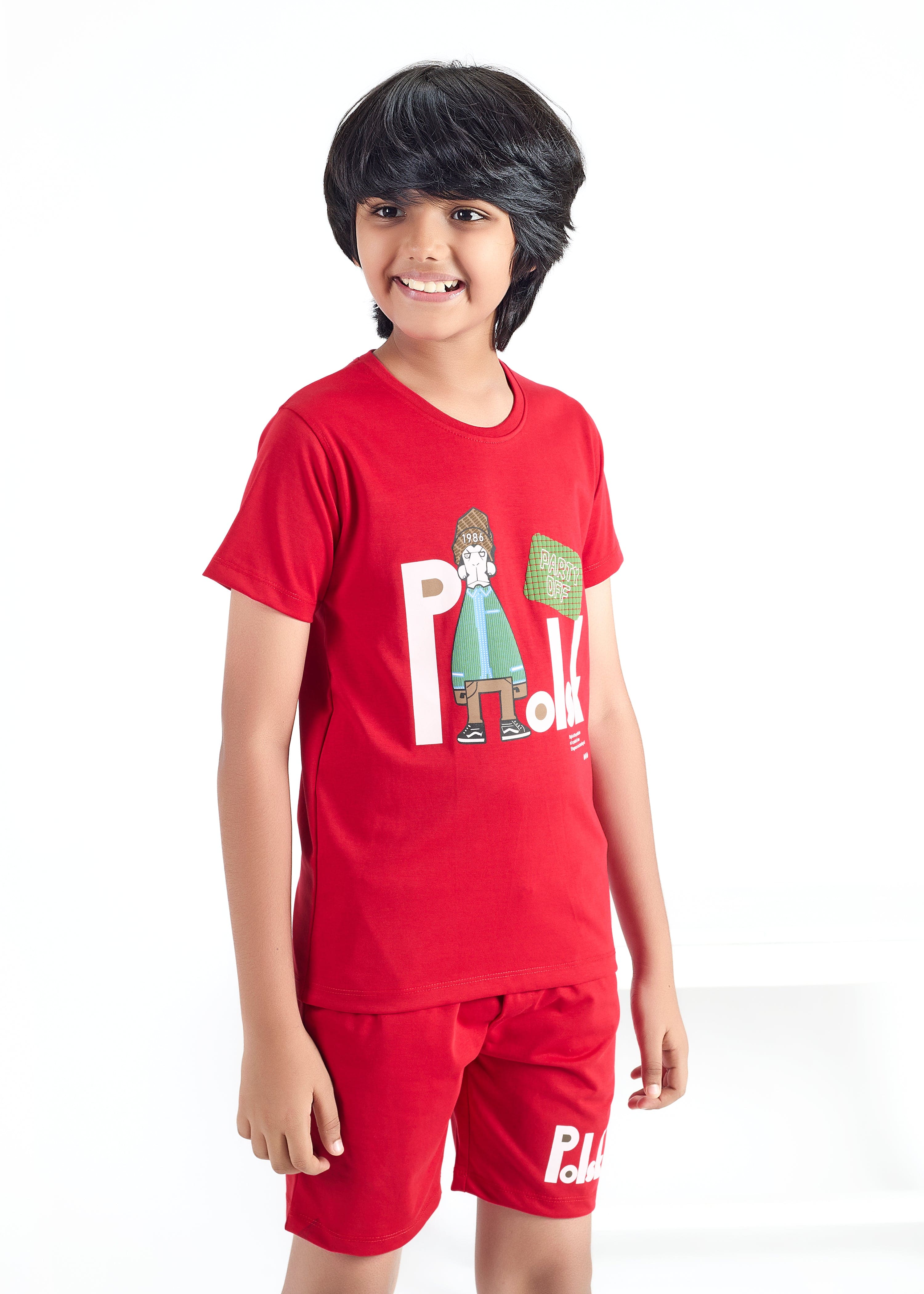 Hamleys Yall Boys T-Shirt & Shorts Co-ord Set - Red