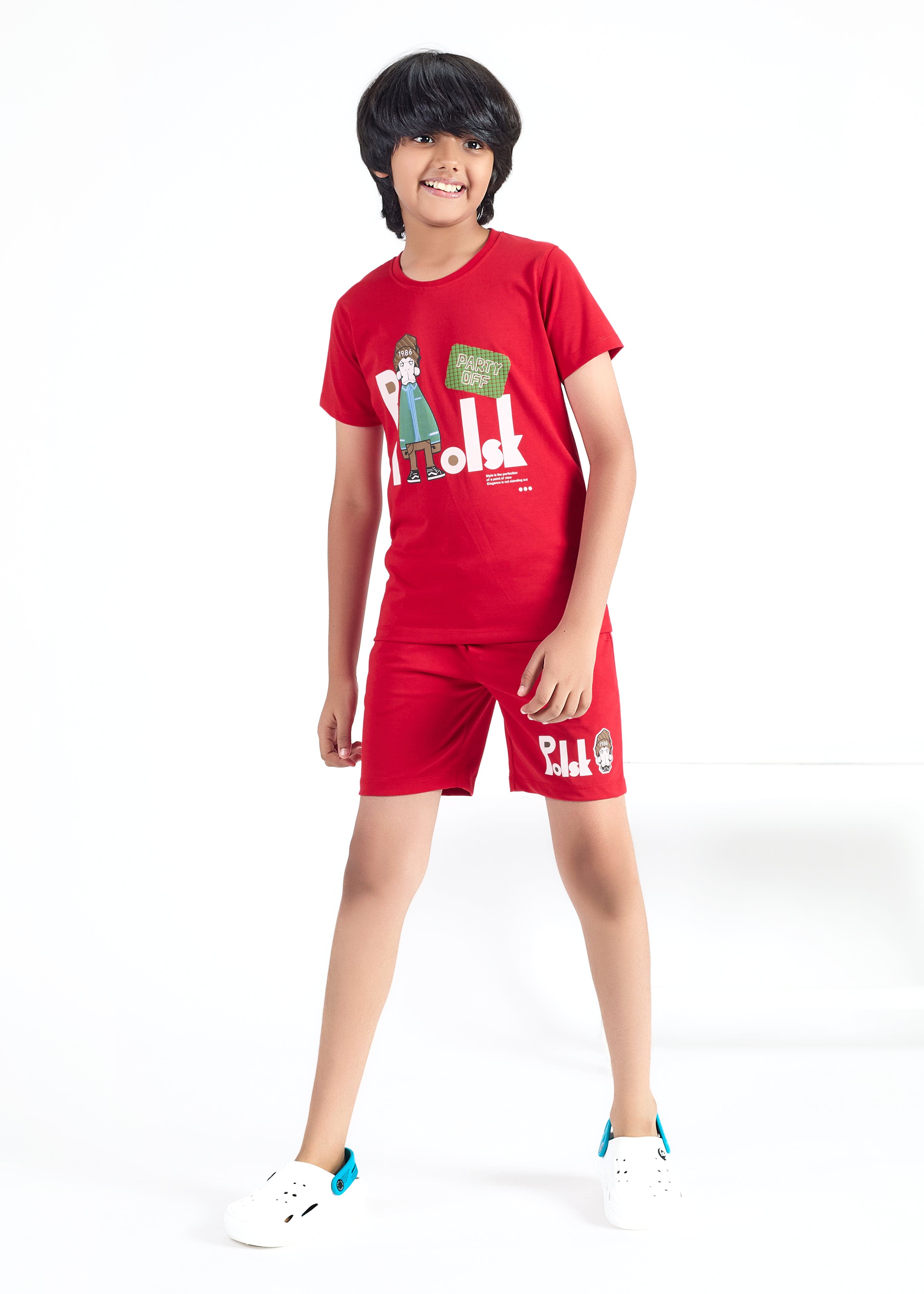 Hamleys Yall Boys T-Shirt & Shorts Co-ord Set - Red